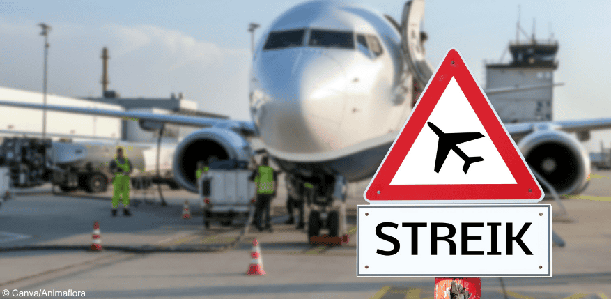 Streik am Flughafen.